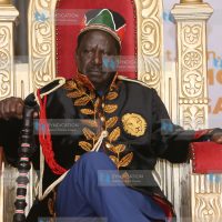ODM Party Leader Raila Odinga during a celebration held in his honour