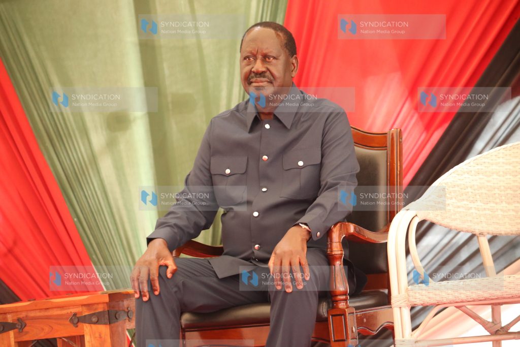 Party leader of Azimio la Umoja, Raila Odinga
