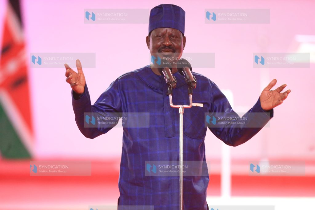 Raila Odinga address believers at Jesus Teaching Ministry in Donholm