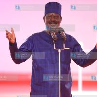 Raila Odinga address believers at Jesus Teaching Ministry in Donholm