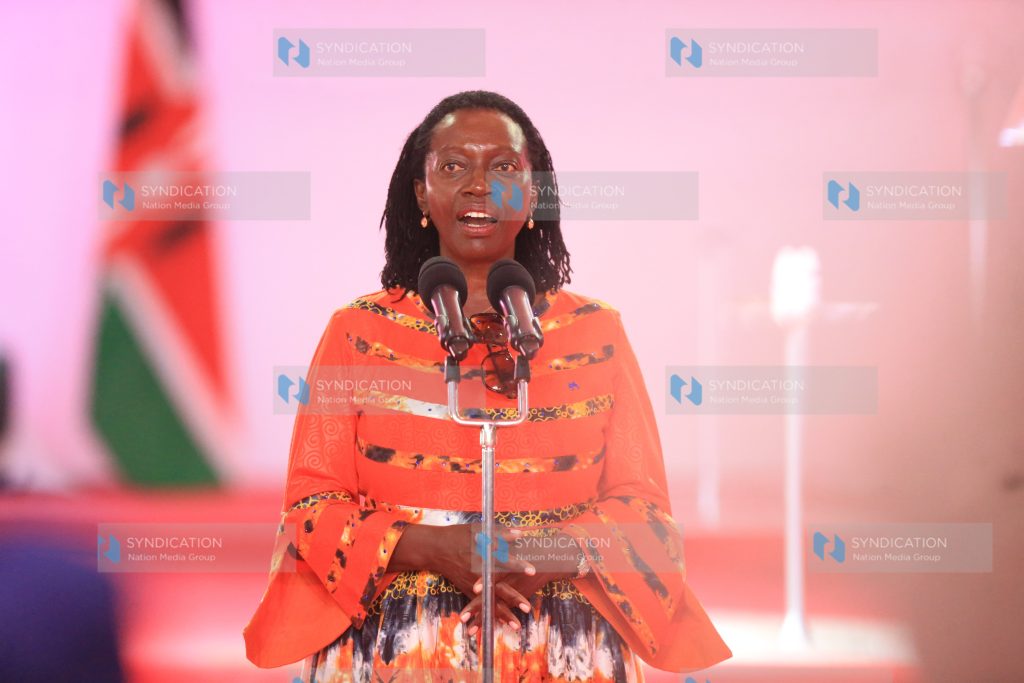 Martha Karua address believers at Jesus Teaching Ministry in Donholm