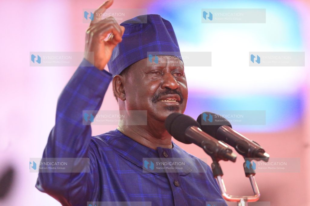 Raila Odinga address believers at Jesus Teaching Ministry in Donholm