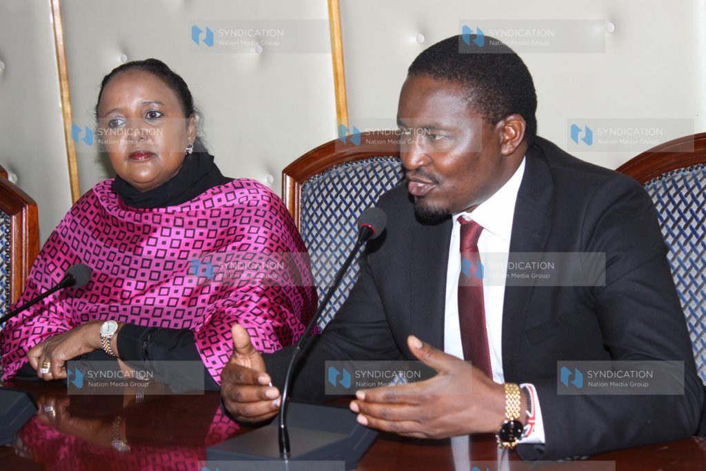 Devolution Counterpart Mwangi Kiunjuri at Foreign Affairs Ministry offices