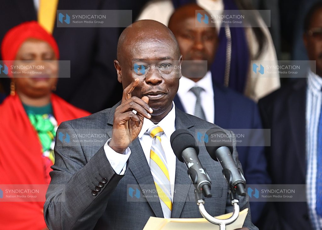 Deputy President Rigathi Gachagua address media