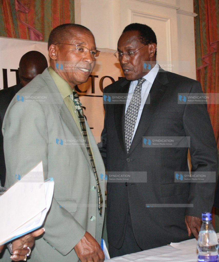 Internal Security Minister Professor George Saitoti and his Justice and Constitutional Affairs counterpart