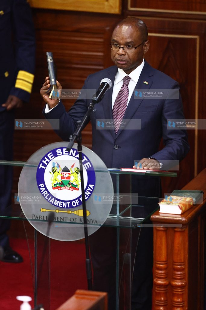 Incoming Senate Speaker Amason Kingi
