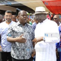 ODM Leader Raila Odinga with Interior Cabinet Secretary Fred Matiang'i
