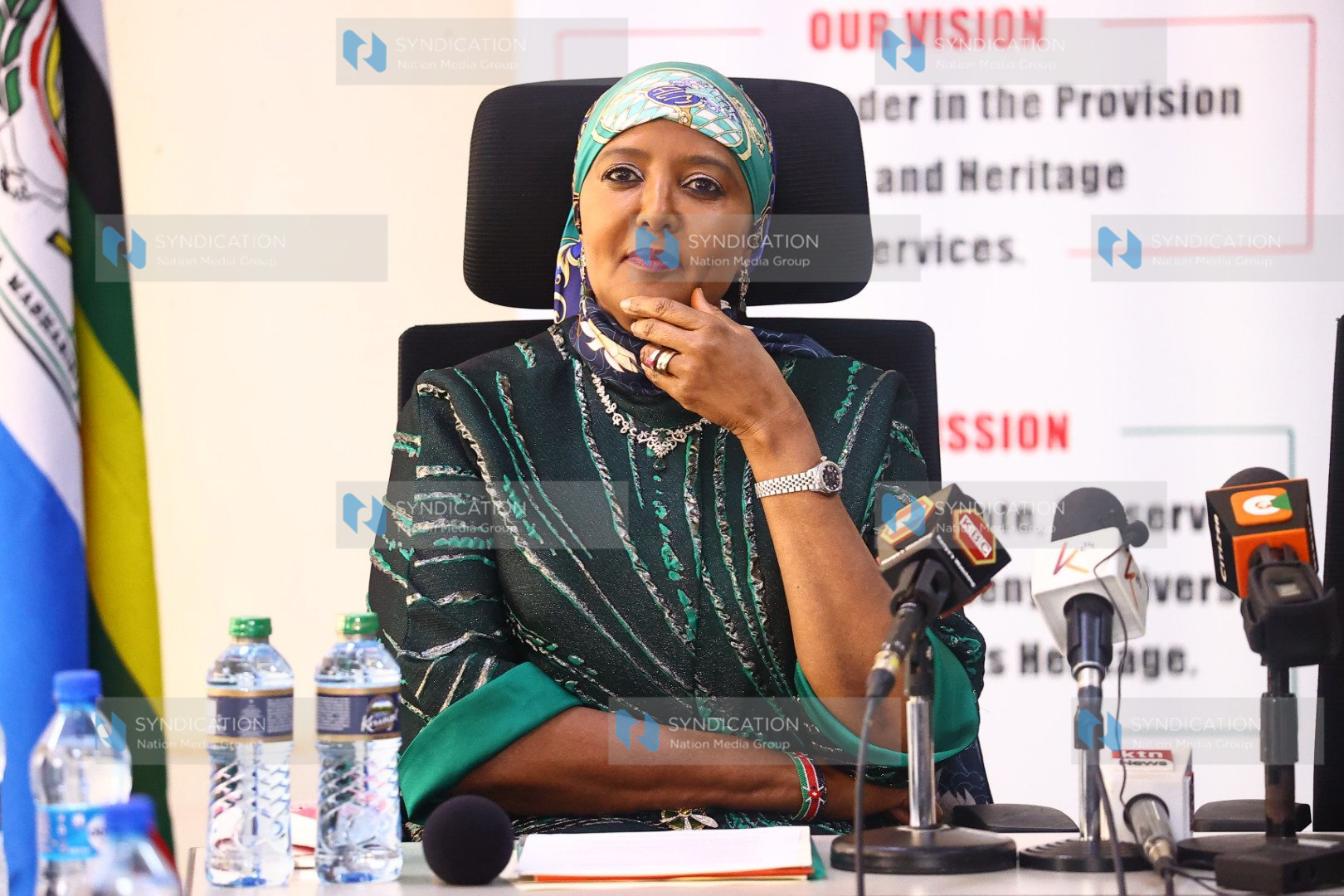 Outgoing CS Amina Mohamed during handover ceremony