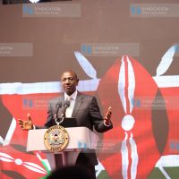 President William Ruto addresses a congregation of sports men