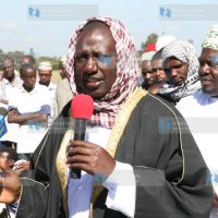 Agriculture Minister William Ruto addresses Muslim faithful