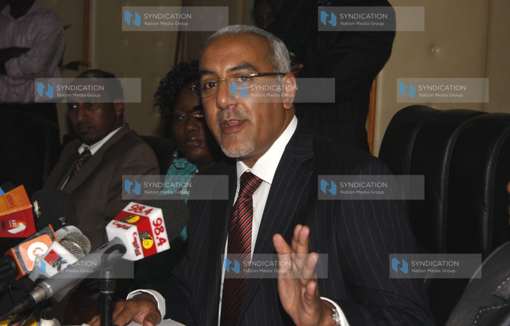 Tourism Minister Najib Balala release the tourism performance results