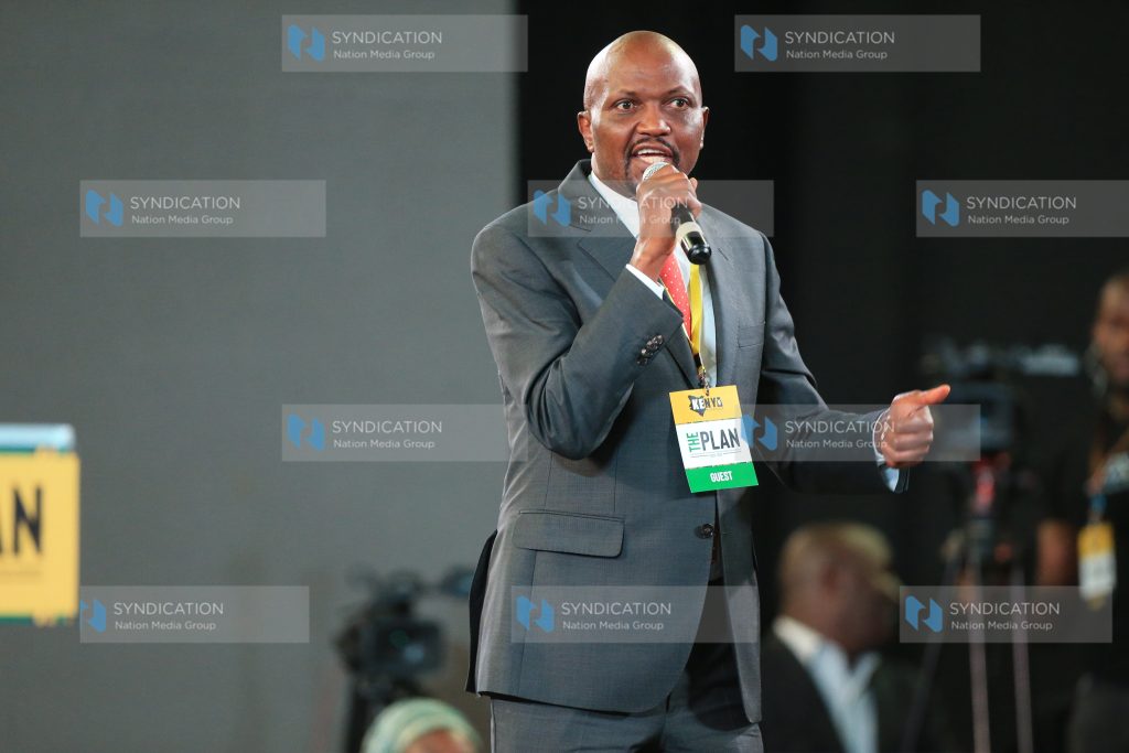 Gatundu south Moses Kuria address congregants when Kenya Kwanza were launching his Manifesto