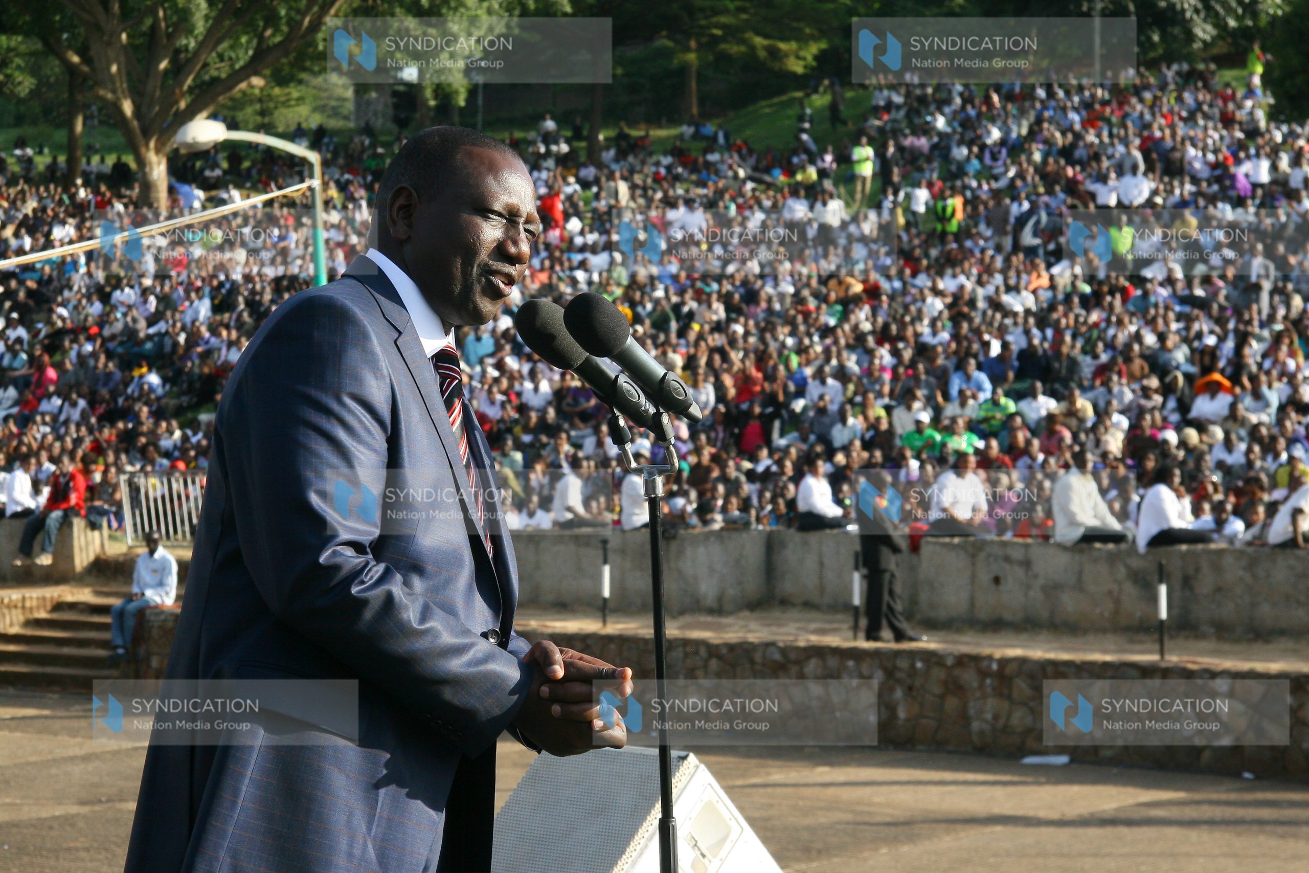 Deputy president William Ruto addresses the Jubilee Christian Crusade