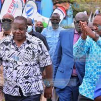 President Uhuru Kenyatta interacts with Interior CS Dr. Fred Matiang’i