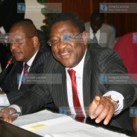 Attorney General Amos Wako accompanied by Director of Public Prosecutions Keriako Ole Topiko