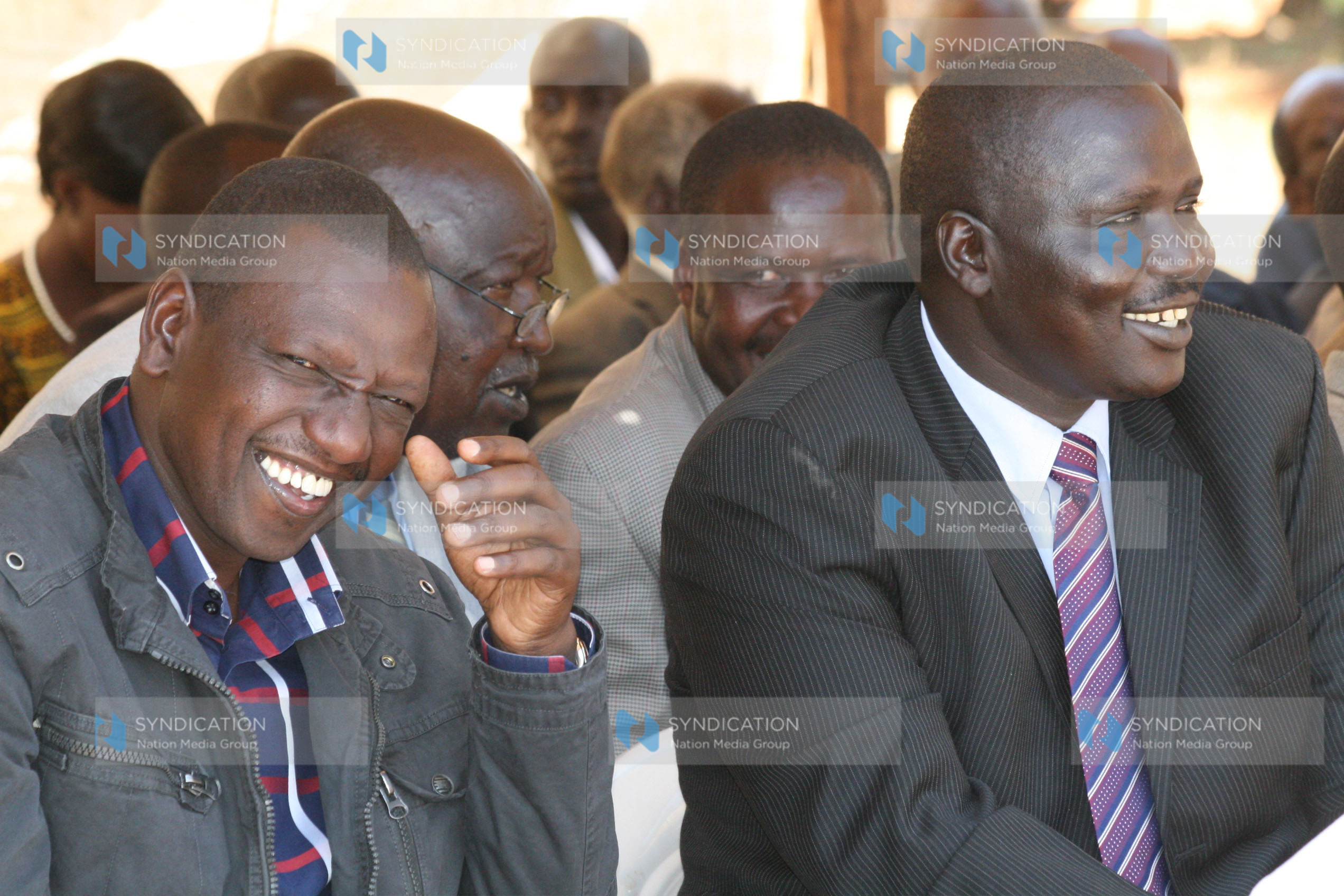 Agriculture Minister William Ruto and Wilson Mutai, Councilor Tapsagoi Ward in Turbo, Eldoret North Constituency
