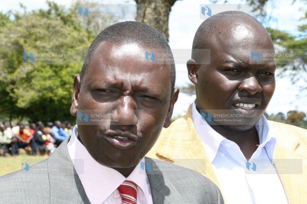 Agriculture Minister William Ruto accompanied by Wareng County Council Chairman Paul Kiprop