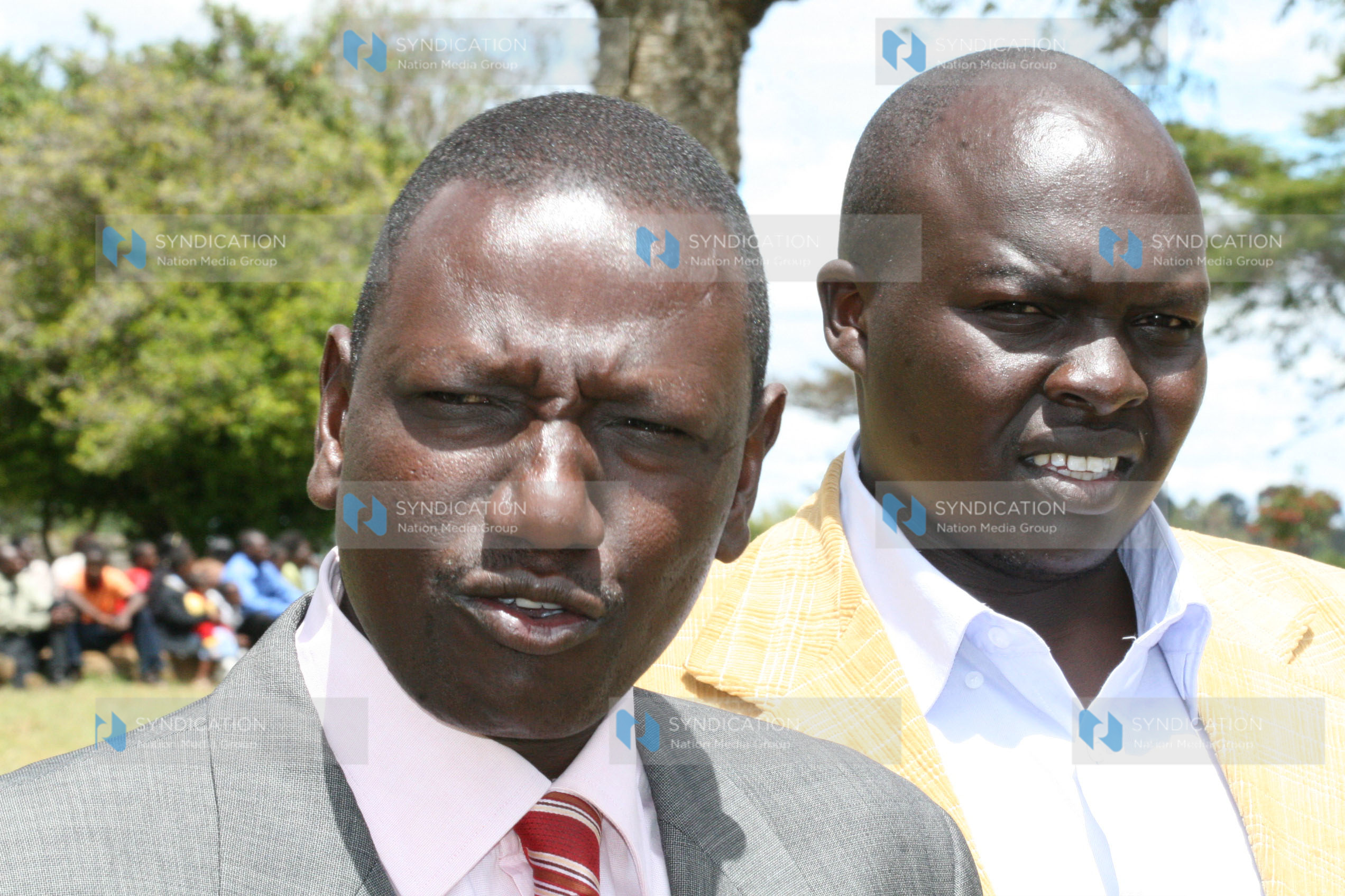 Agriculture Minister William Ruto accompanied by Wareng County Council Chairman Paul Kiprop