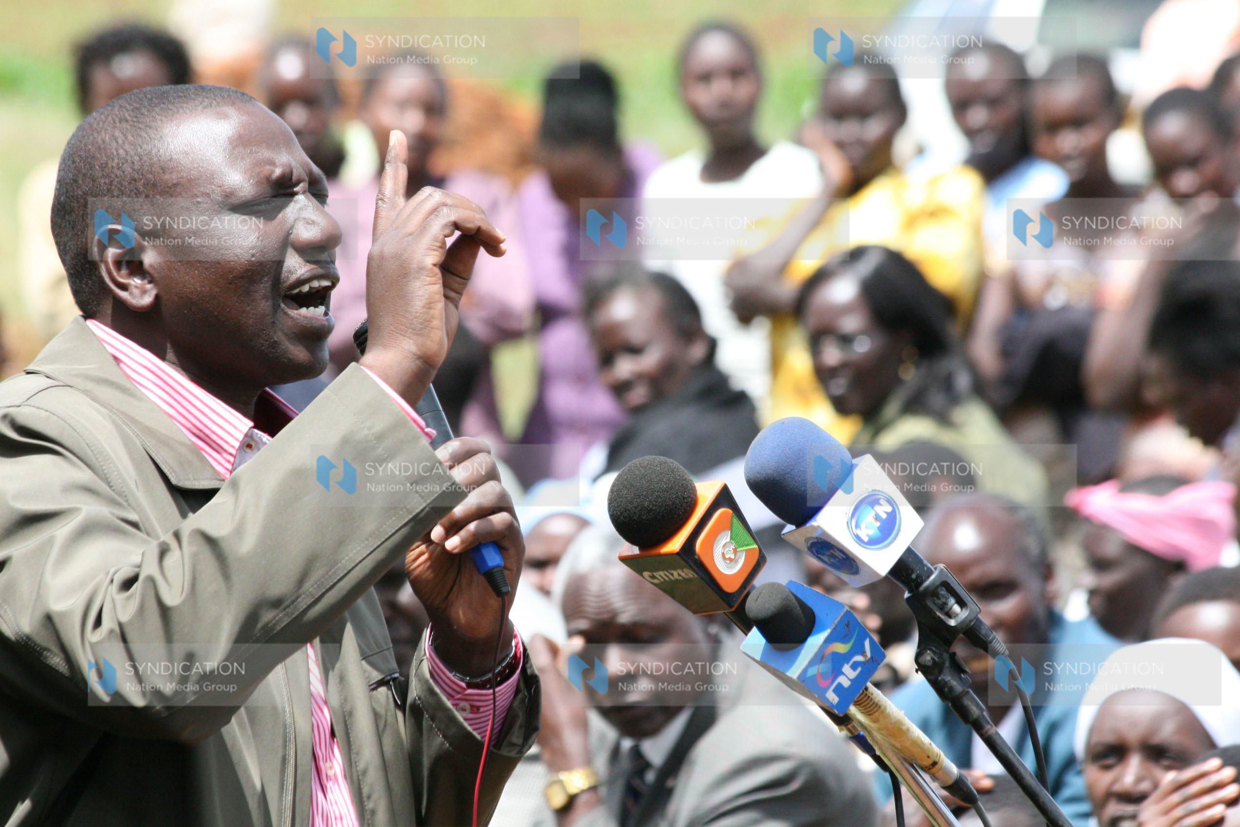 Higher Education Minister William Ruto addresses faithful