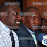 Minister for Agriculture William Ruto addresses a press briefing