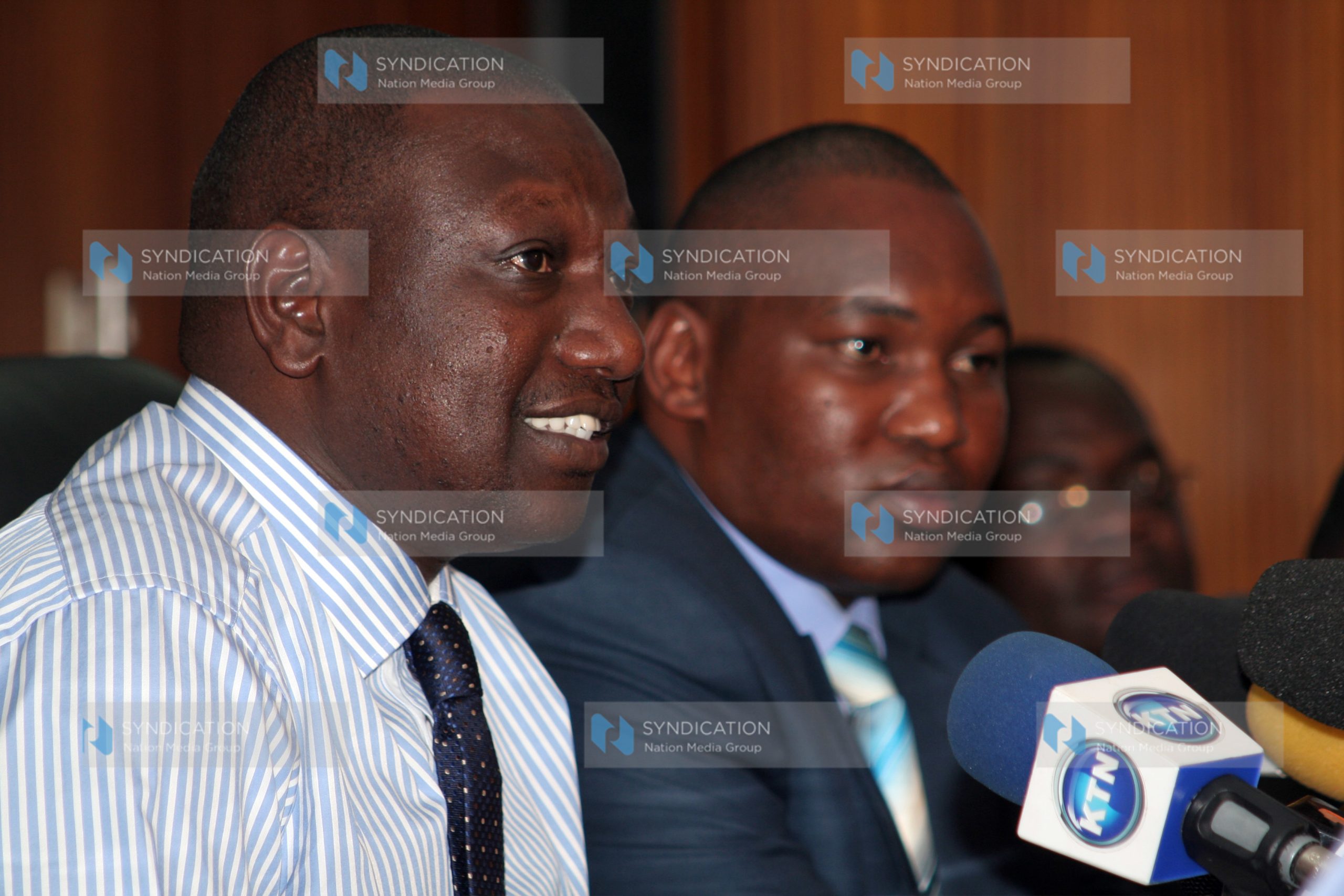 Minister for Agriculture William Ruto addresses a press briefing