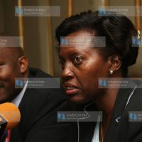 Minister for justice and constitutional affairs Martha Karua and Okong'o Omogeni LSK chairman
