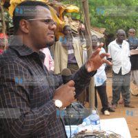 Mr. Omar Hassan of Kenya National Commission for Human Rights addressing the public