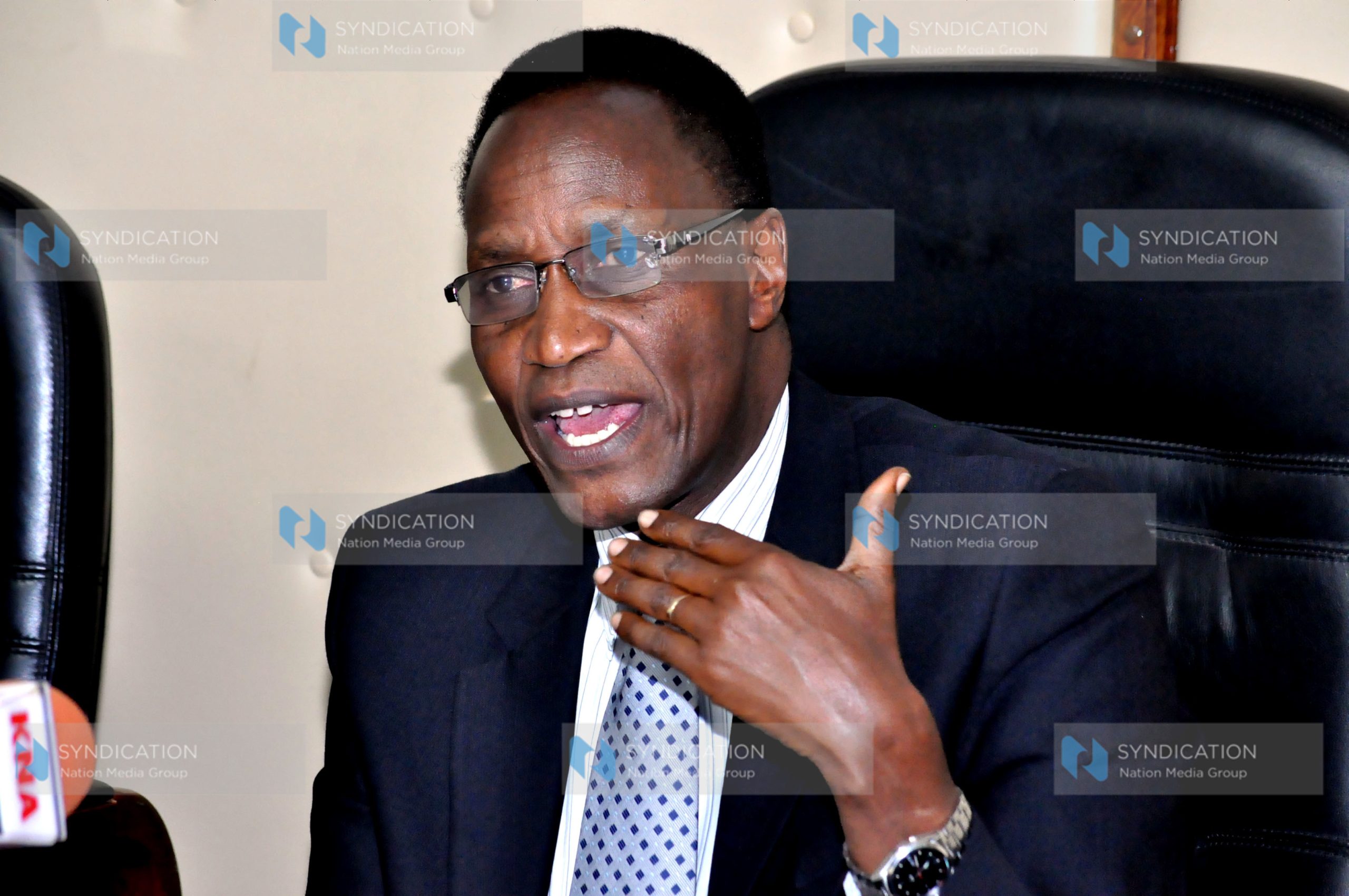 Jacob Kaimenyi speaks during the inauguration of the board