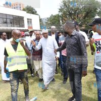 Former East African Community and Regional Development Cabinet Secretary Adan Mohamed (centre)