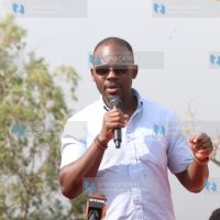 Homa Bay Senator Moses Kajwang' speaks at Holy Family Catholic Parish
