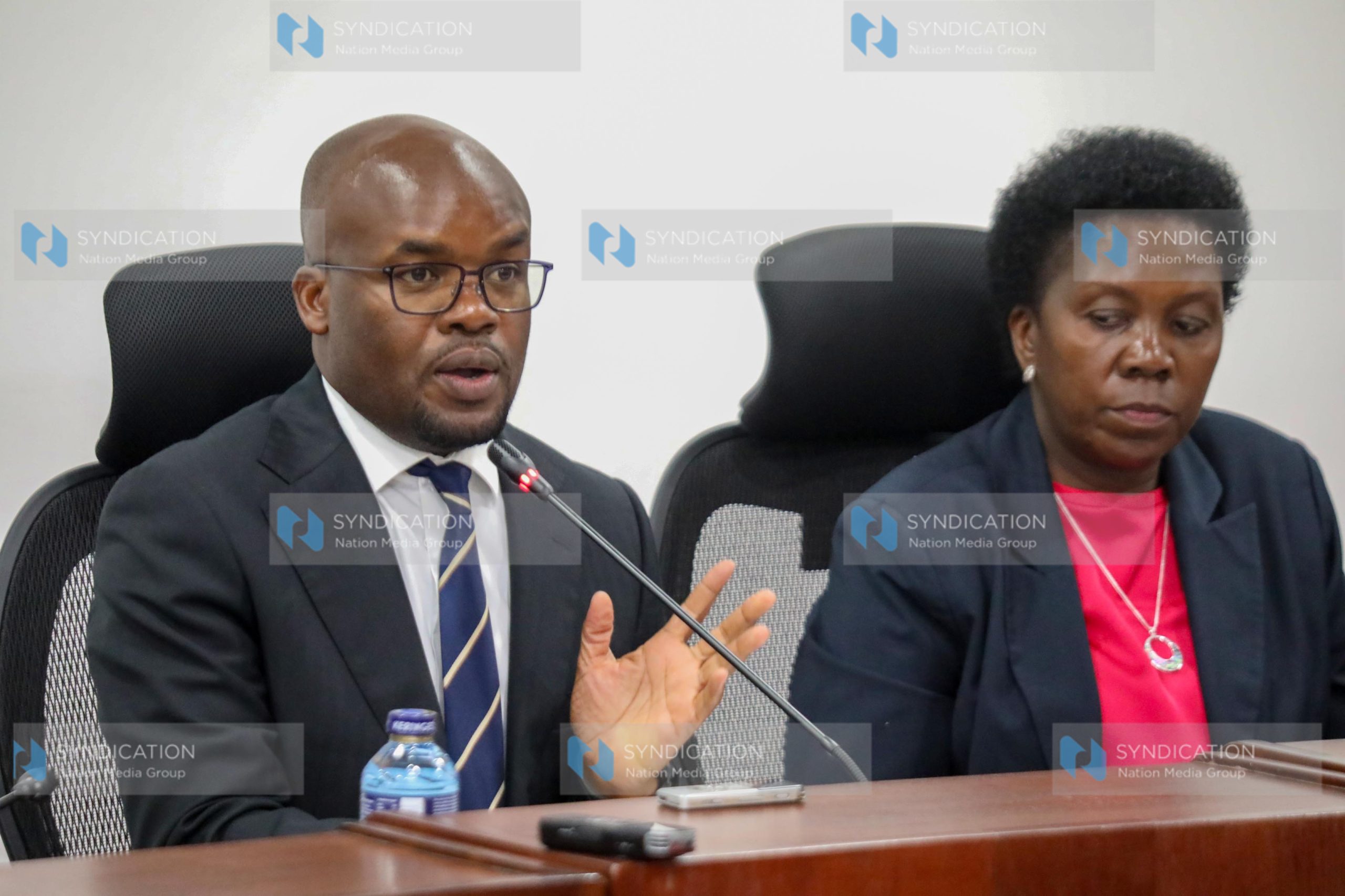 Dr. Raymond Omollo and Secretary for National Administration Beverly Opwora