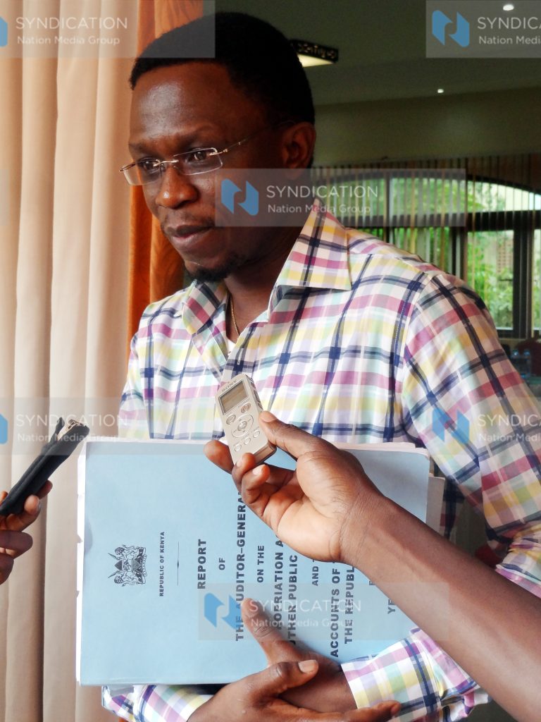 Ababu Namwamba after chairing the first-day session with committee members