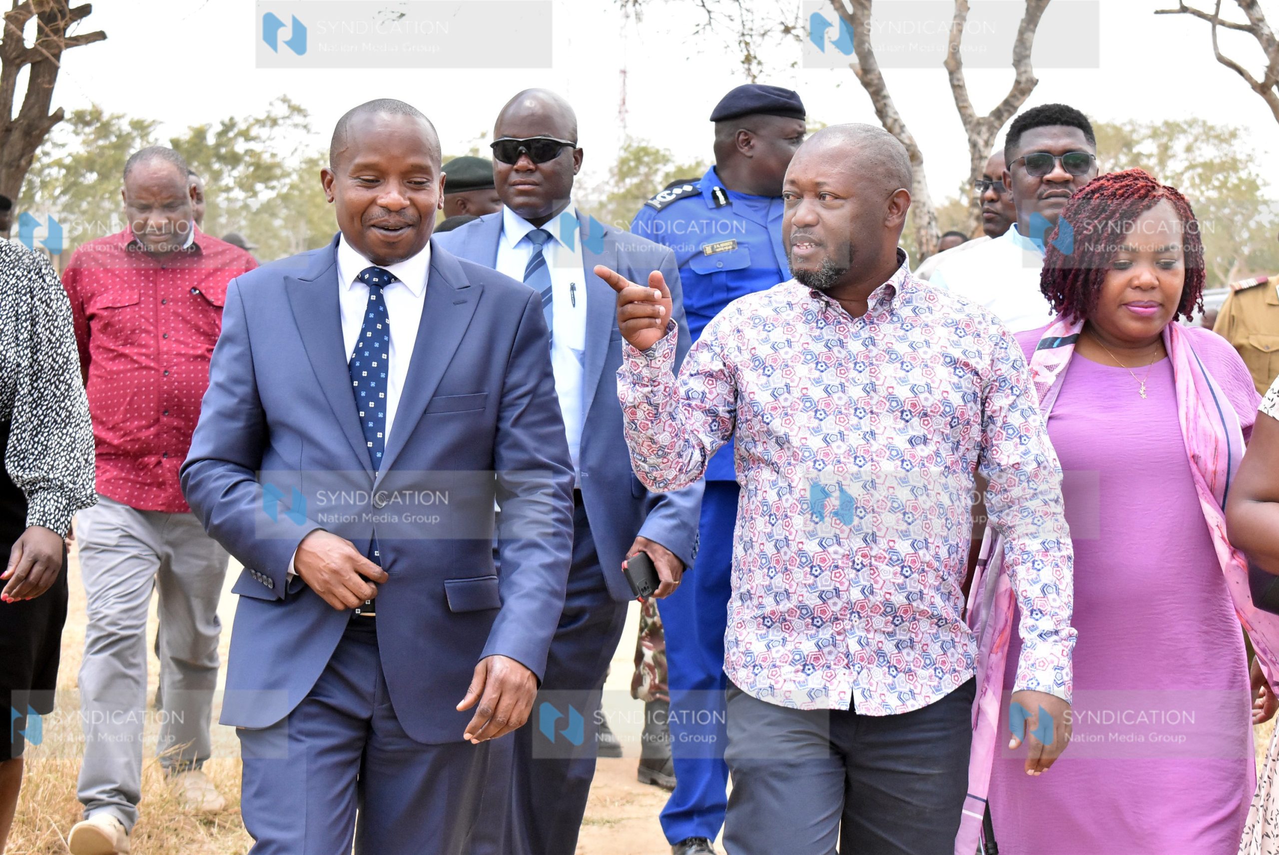 Interior Cabinet Secretary Kithure Kindiki and Kaloleni MP Paul Katana