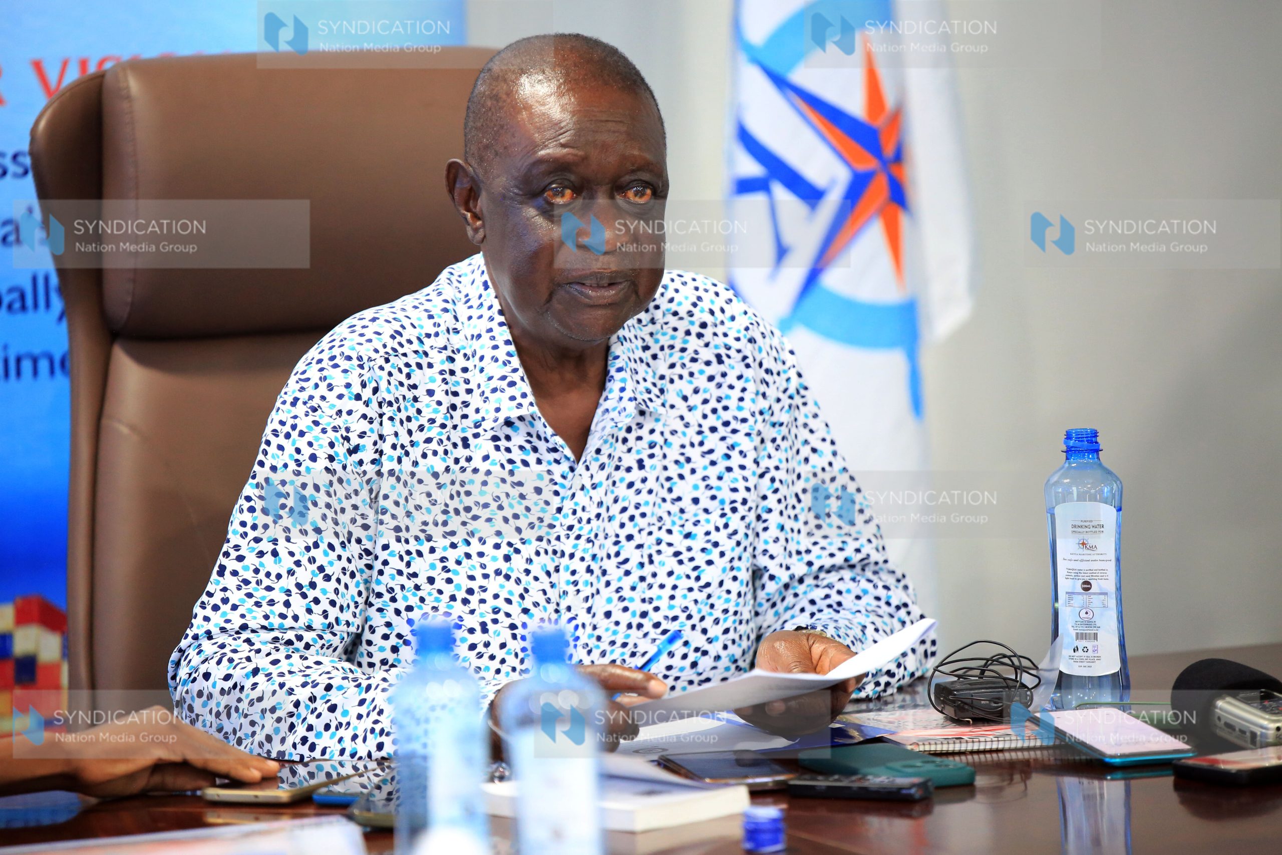 Oburu Odinga during a fact-finding mission at the Kenya Maritime Authority (KMA)