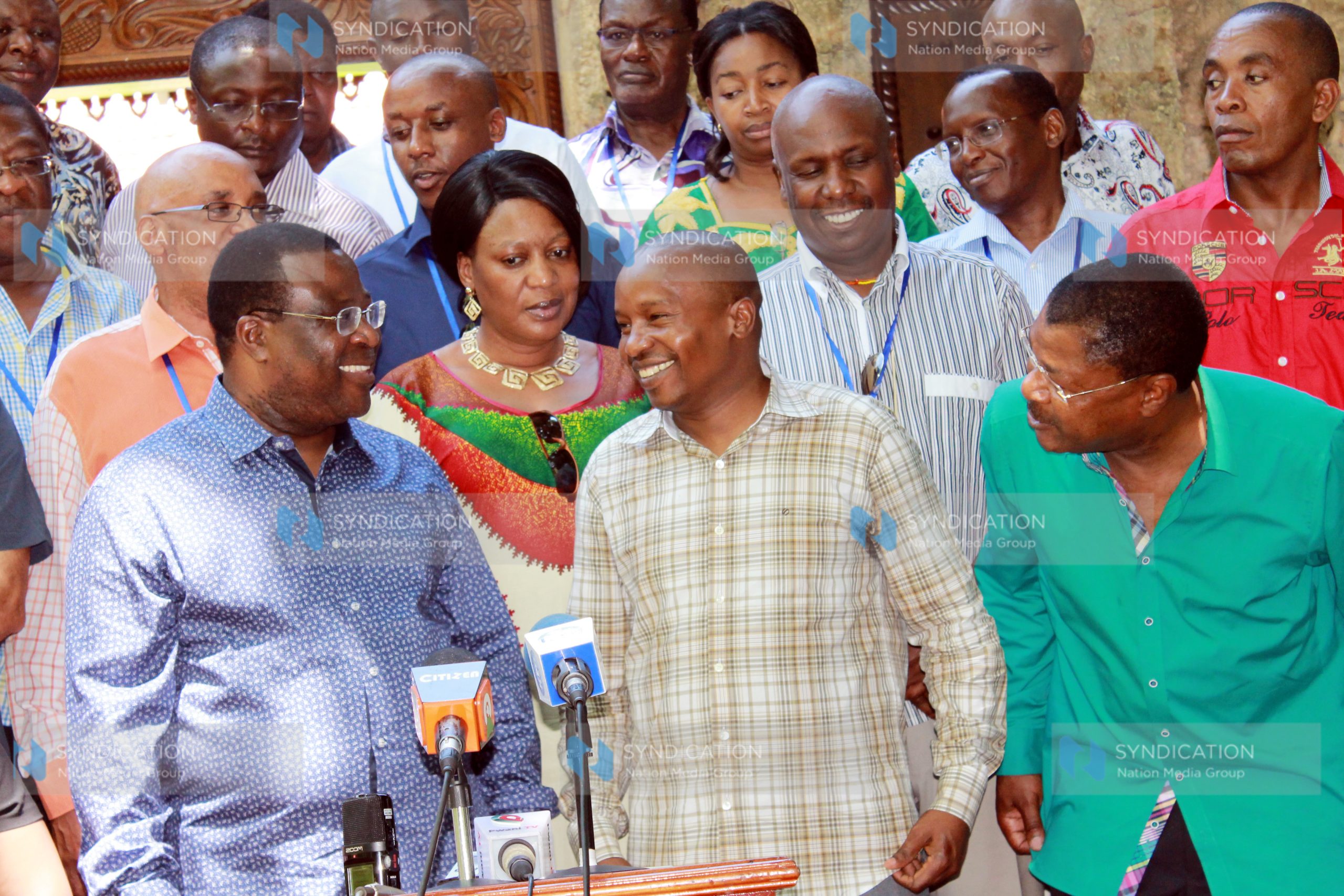 A press conference at Serena Beach Hotel in Mombasa