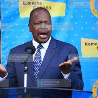 Mutahi Kagwe during the daily Covid-19 briefing