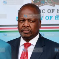 Mutahi Kagwe addressing the Media at Afya House