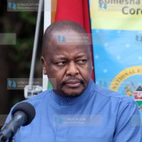 Health Cabinet Secretary Mutahi Kagwe giving daily updates on Covid-19