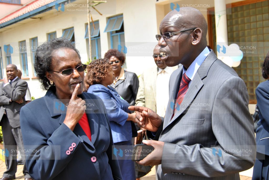 Dr Belio Kipsang (right) with Director KICD Lydia Nzomo