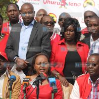 Anne Waiguiru addressed the media at Sweetwaters Serena in Nanyuki