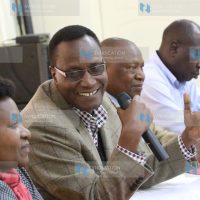 Lands CS Jacob Kaimenyi addresses journalists