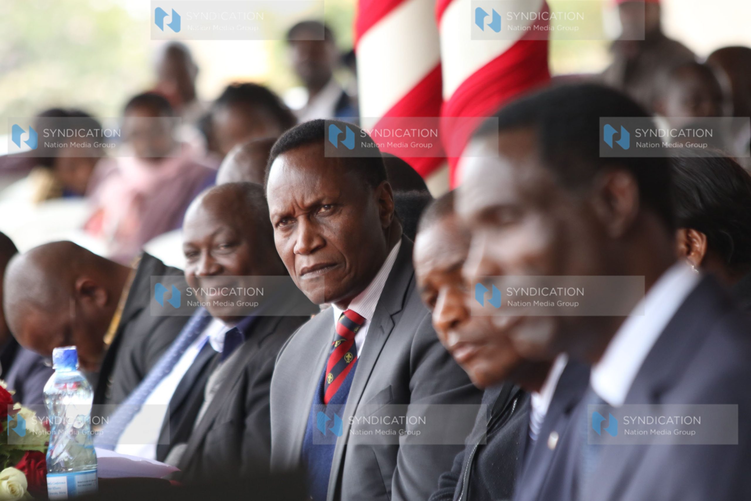 Land Cabinet Secretary Jacob Kaimenyi during a meeting with teachers