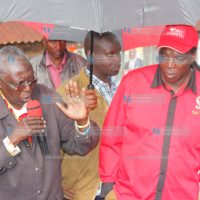 Parliamentary aspirant Baringo Central in KANU party Eddy Koimett (right)