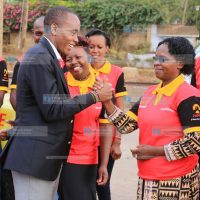 Kiambu Senator Kimani Wamatangi and a section of his re-election campaign team