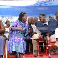 A campaign rally at Kerugoya Stadium