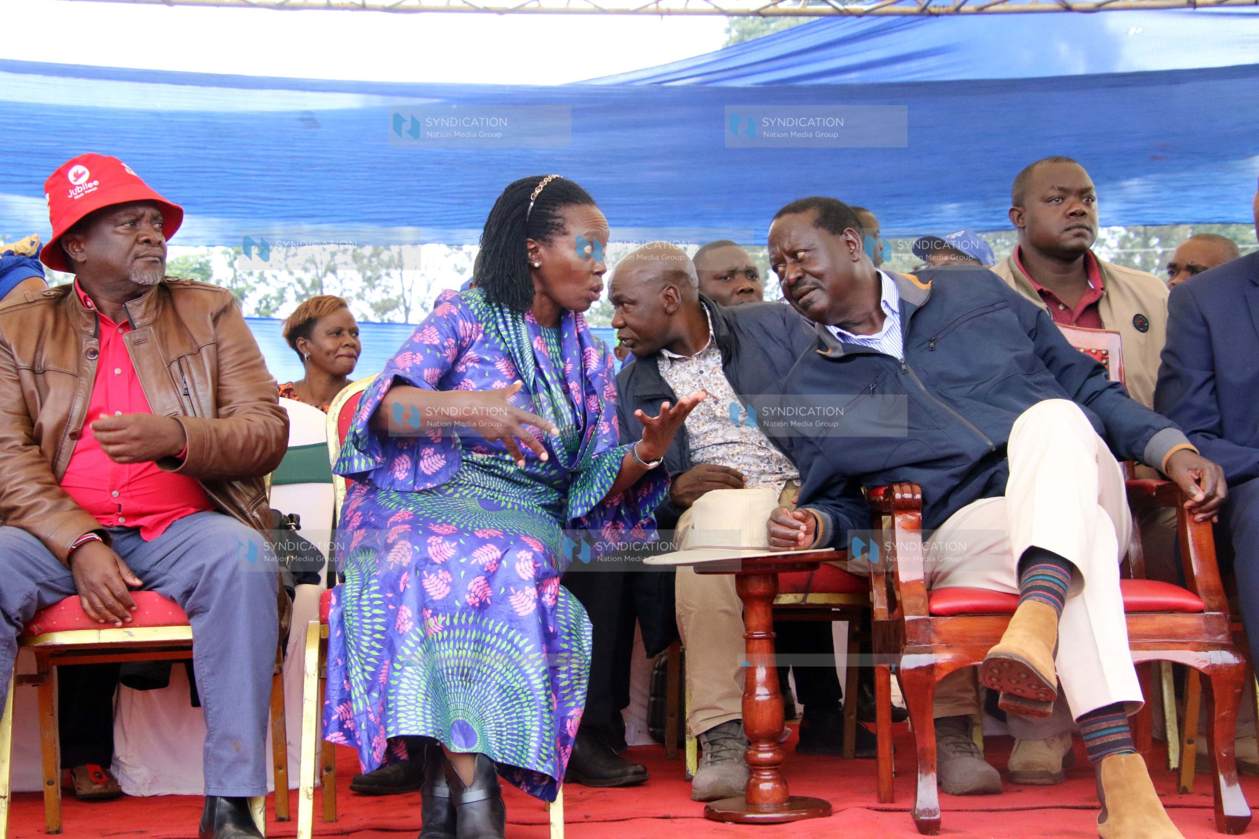 A campaign rally at Kerugoya Stadium