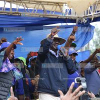 A campaign rally at Kerugoya Stadium