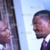 Mwangi Kiunjuri with South Mugirango MP Sylvanus Osoro (L)