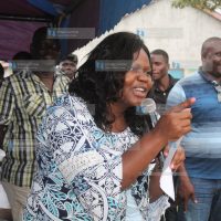 Gladys Wanga addresses a gathering at a fundraiser