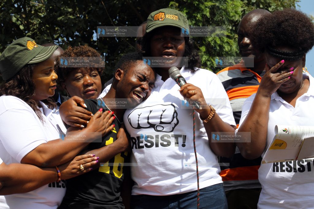 Homabay Women Rep Gladys Wanga (2nd right)